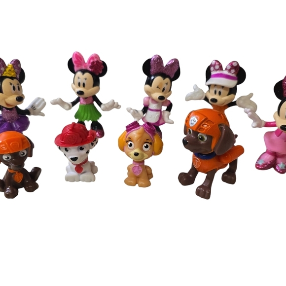 Disney Other - Disney Minnie Mouse and Paw Patrol Figurine Set - Multicolor